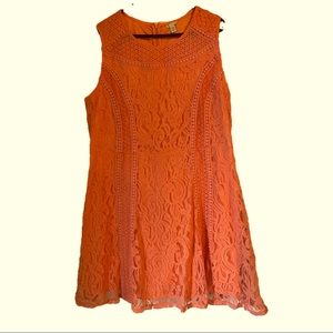 Cato's coral lace, plus size